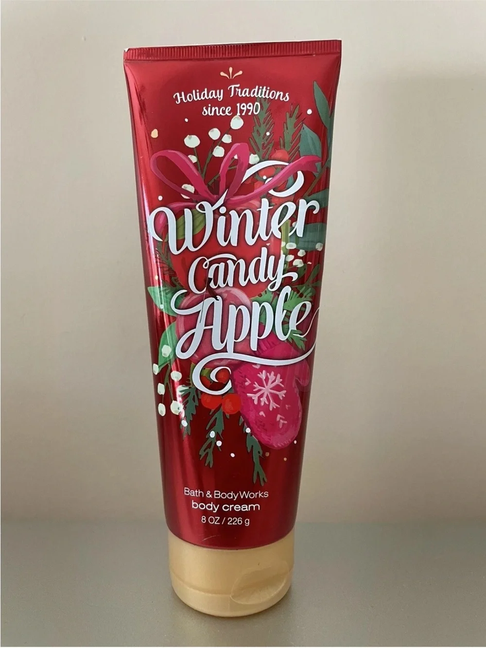 Bath & Body Works Winter Candy Apple Body Cream - Red, Green, Pink